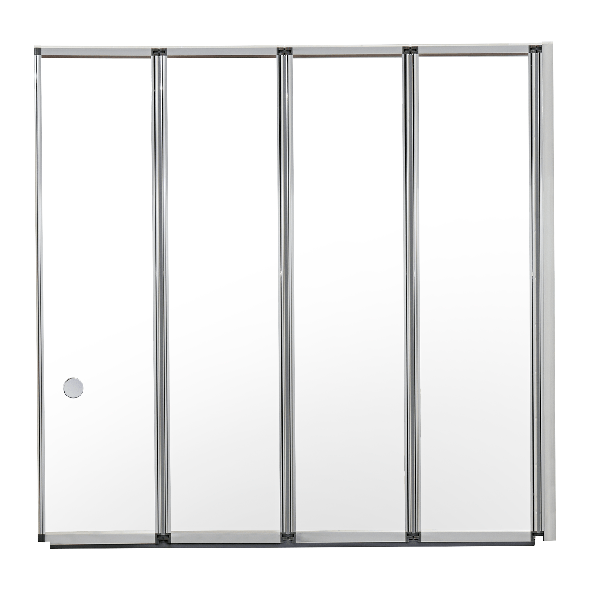 ELLA'S BUBBLES 4-Fold Tempered Glass Shower Screen Bath Screen for Walk-In Tubs