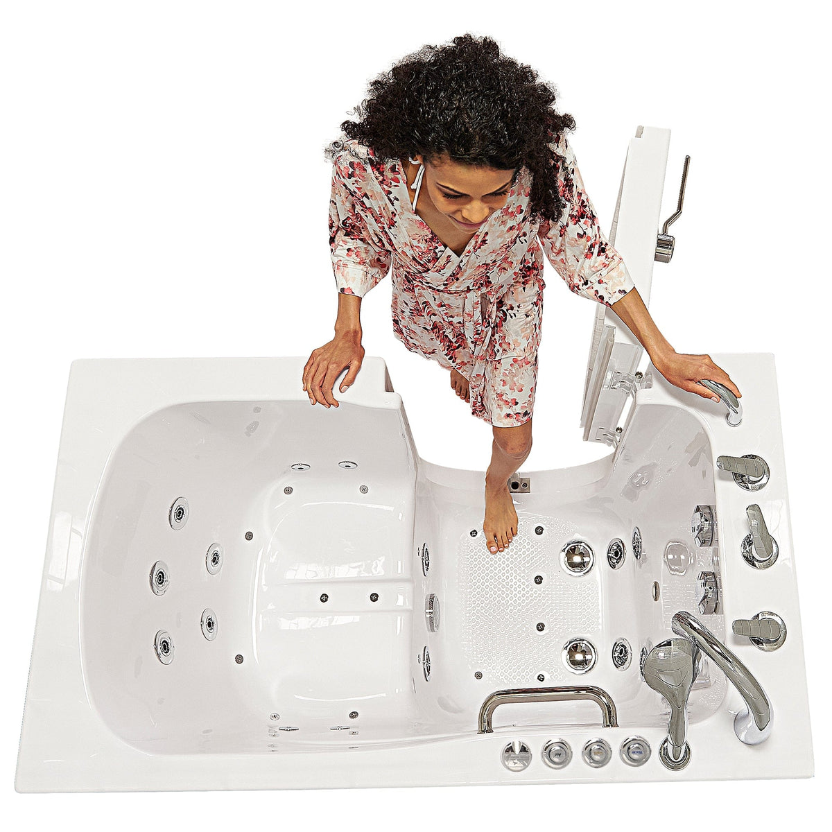 ELLA&#39;S BUBBLES Outward Swinging Tub Ella Capri 30x52 Walk-In Bathtub
