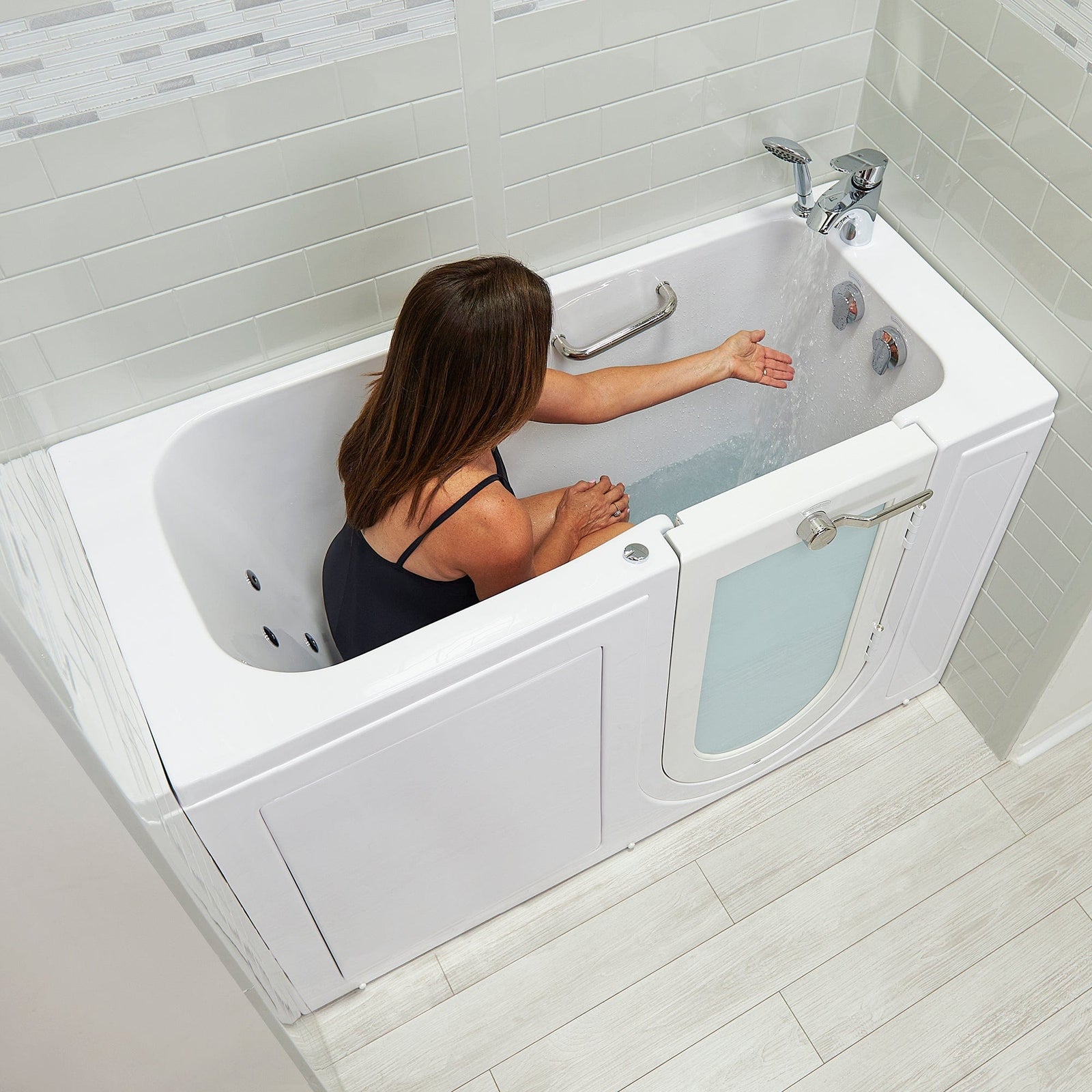 ELLA'S BUBBLES Outward Swinging Tub Ella Lounger 27x60 Walk-In Bathtub