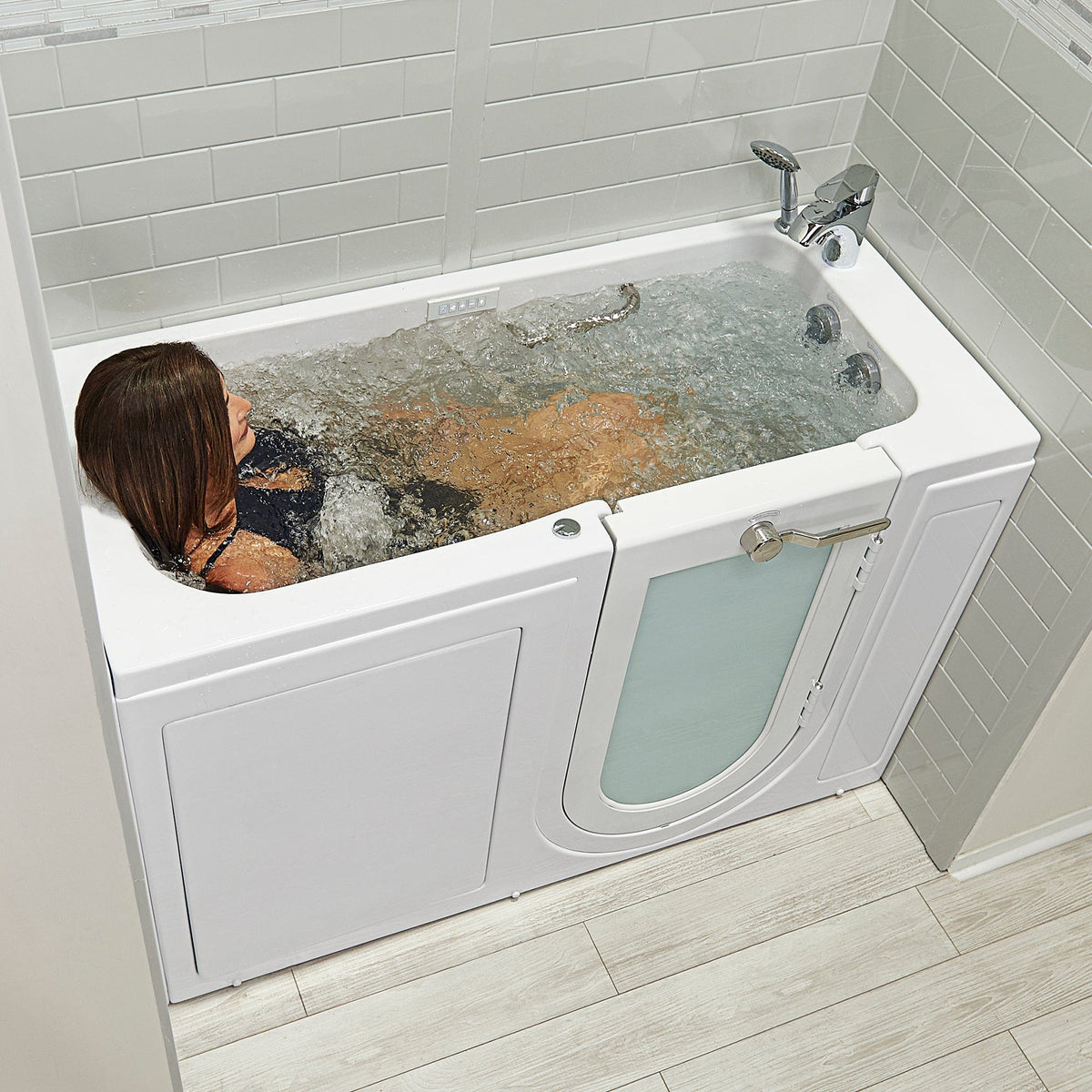 ELLA&#39;S BUBBLES Outward Swinging Tub Ella Lounger 27x60 Walk-In Bathtub