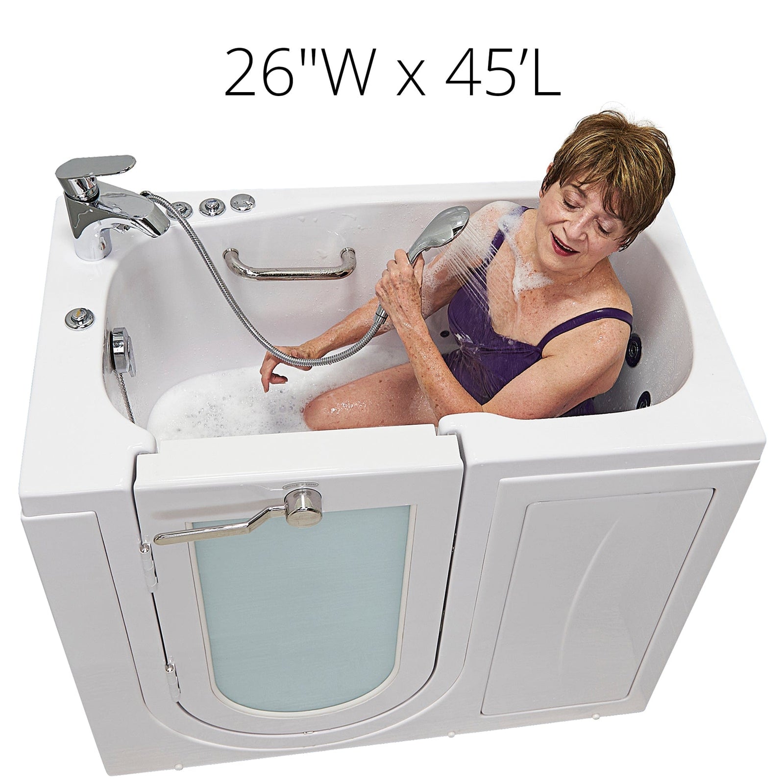 ELLA'S BUBBLES Outward Swinging Tub Ella Mobile 26x45 Walk-In Bathtub