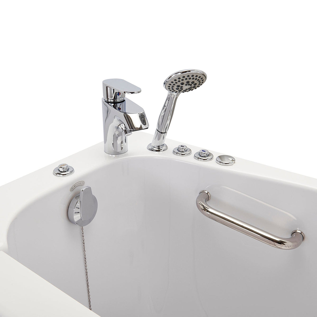 ELLA&#39;S BUBBLES Outward Swinging Tub Ella Mobile 26x45 Walk-In Bathtub