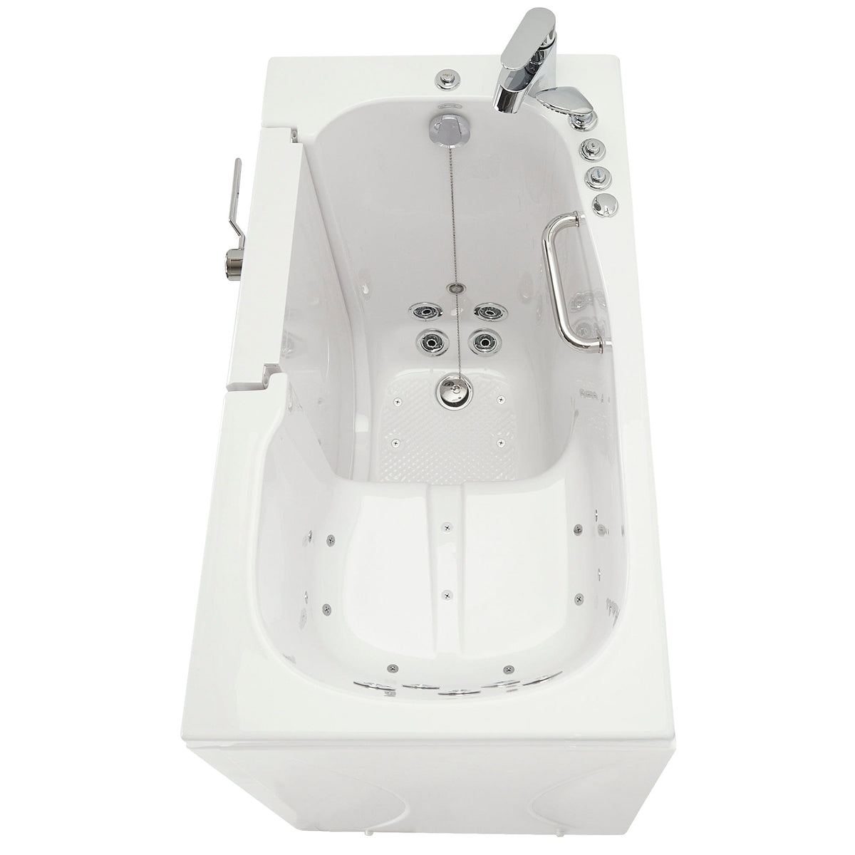 ELLA&#39;S BUBBLES Outward Swinging Tub Ella Mobile 26x45 Walk-In Bathtub