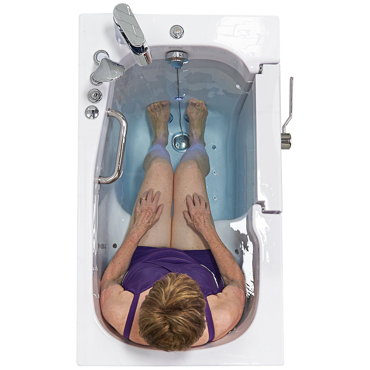 ELLA&#39;S BUBBLES Outward Swinging Tub Ella Mobile 26x45 Walk-In Bathtub