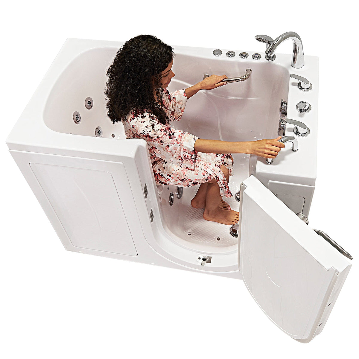 ELLA&#39;S BUBBLES Outward Swinging Tub Ella Monaco 32x52 Walk-In Bathtub
