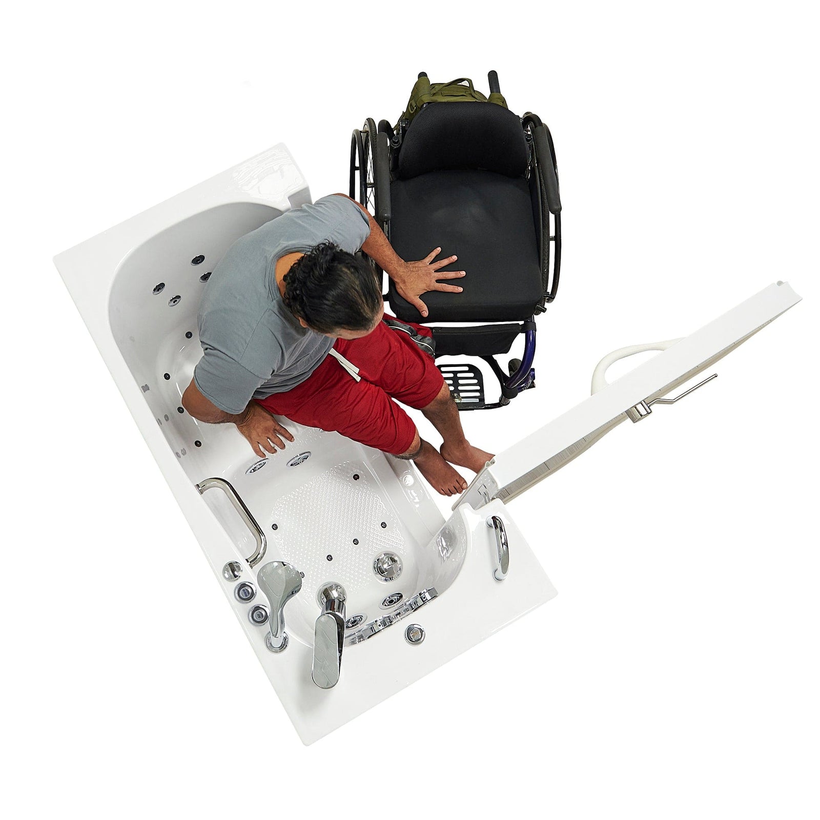 ELLA'S BUBBLES Transfer Tubs Ella Wheelchair Transfer 26x52 Walk-In Bathtub