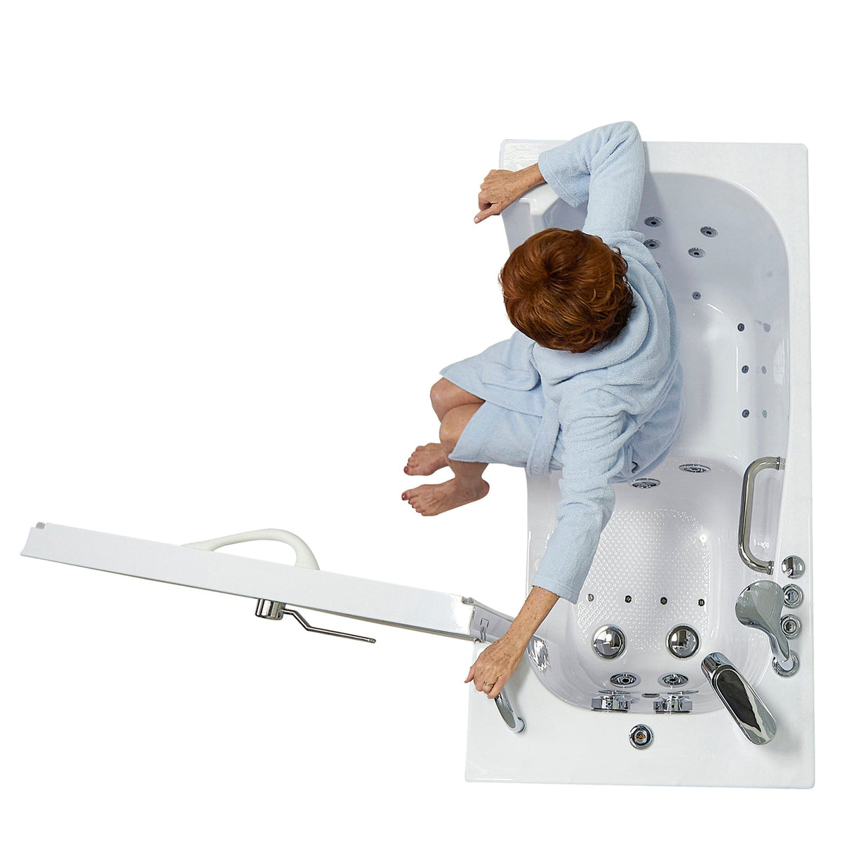 ELLA&#39;S BUBBLES Transfer Tubs Ella Wheelchair Transfer 26x52 Walk-In Bathtub