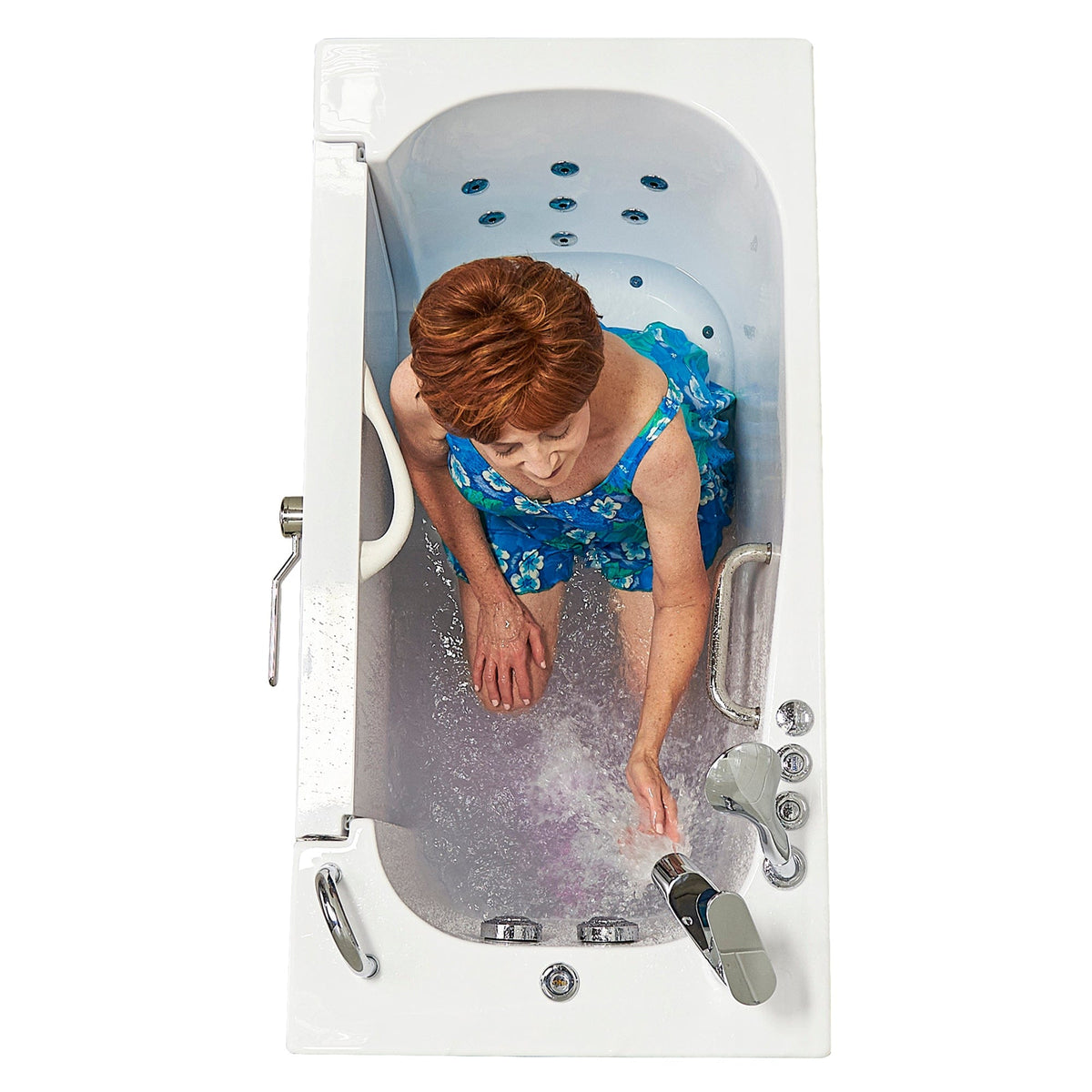 ELLA&#39;S BUBBLES Transfer Tubs Ella Wheelchair Transfer 26x52 Walk-In Bathtub