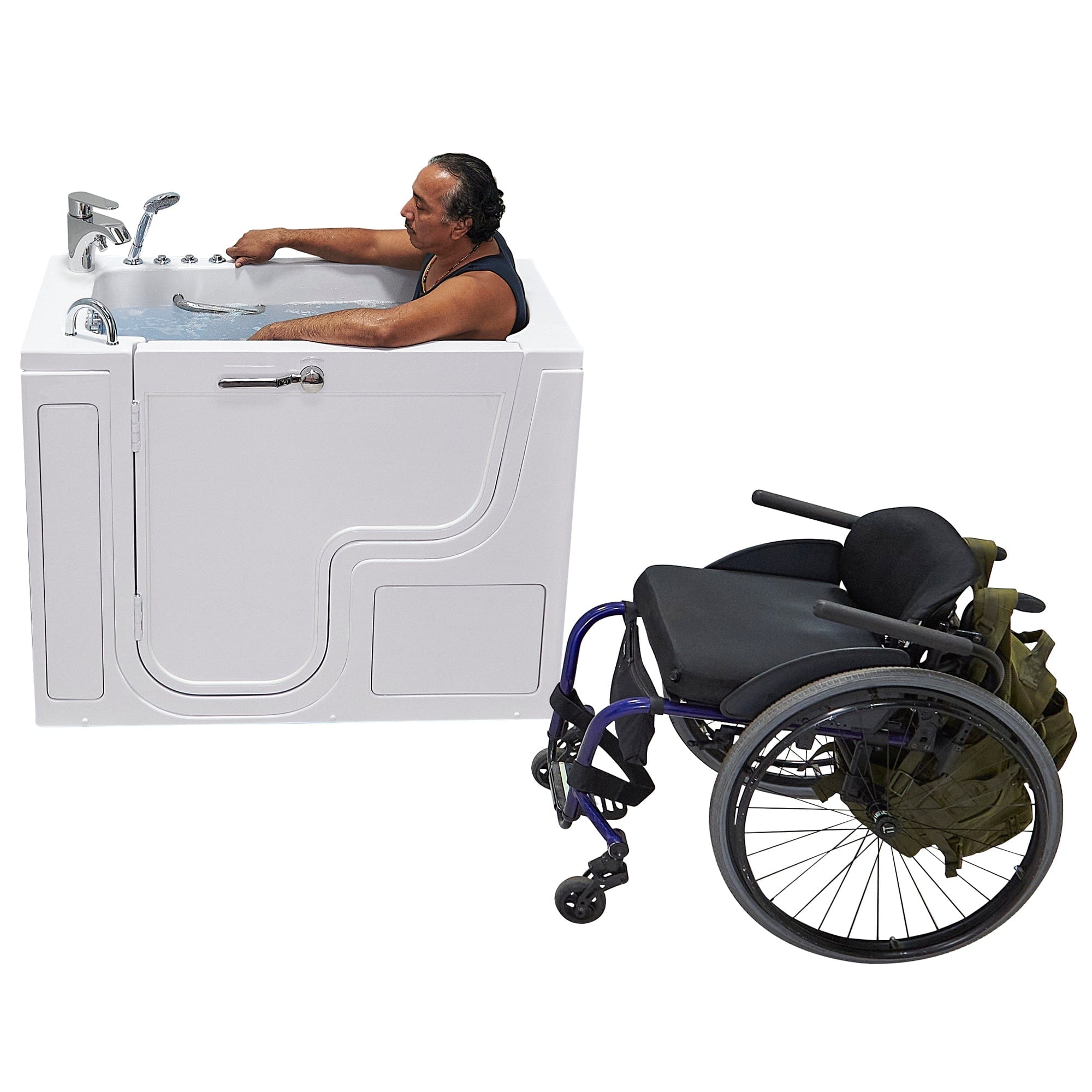 ELLA'S BUBBLES Transfer Tubs Ella Wheelchair Transfer 30x52 Walk-In Bathtub