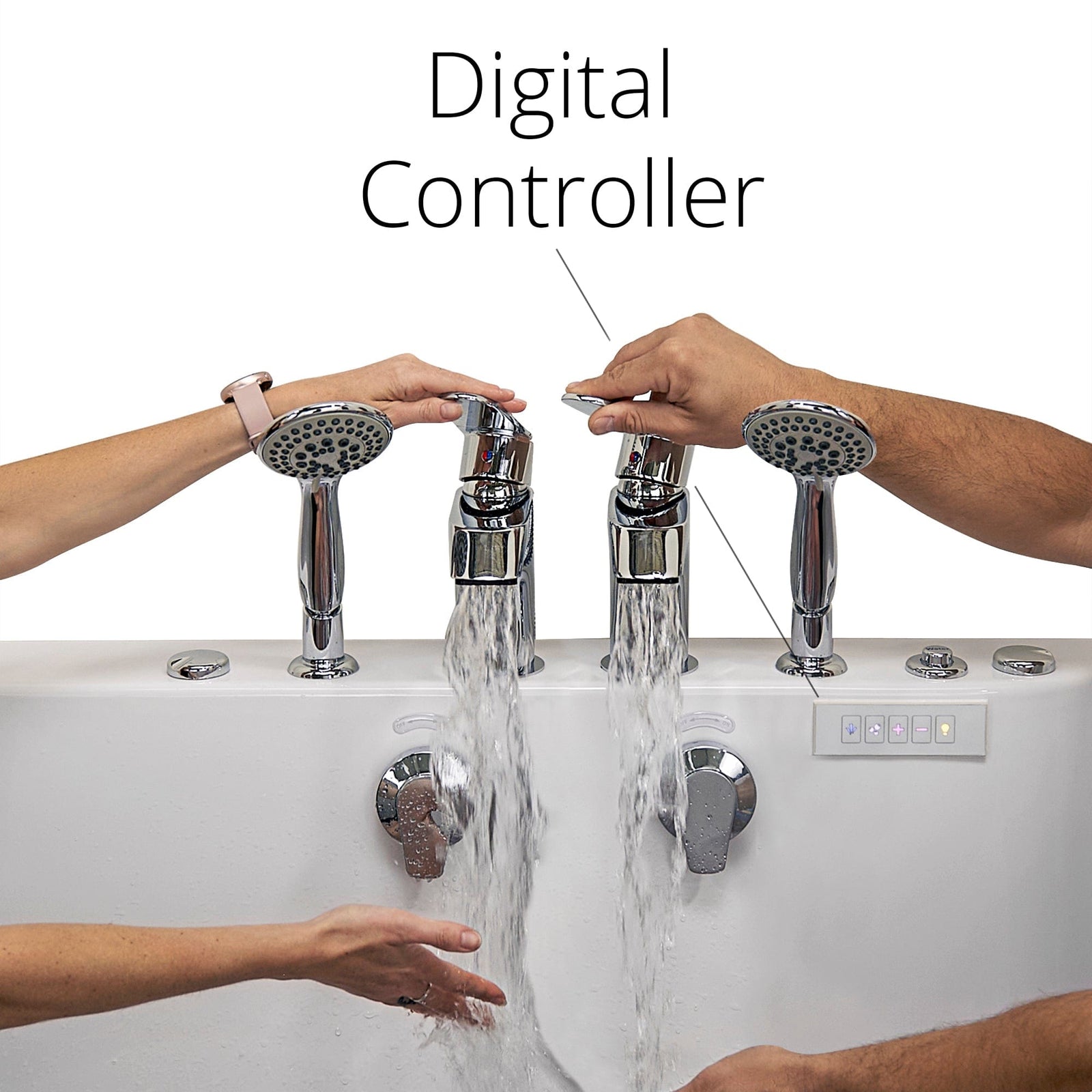 ELLA'S BUBBLES Two Seater Tubs Ella Big4Two 36x80 Two Seat Walk-In-Bathtub