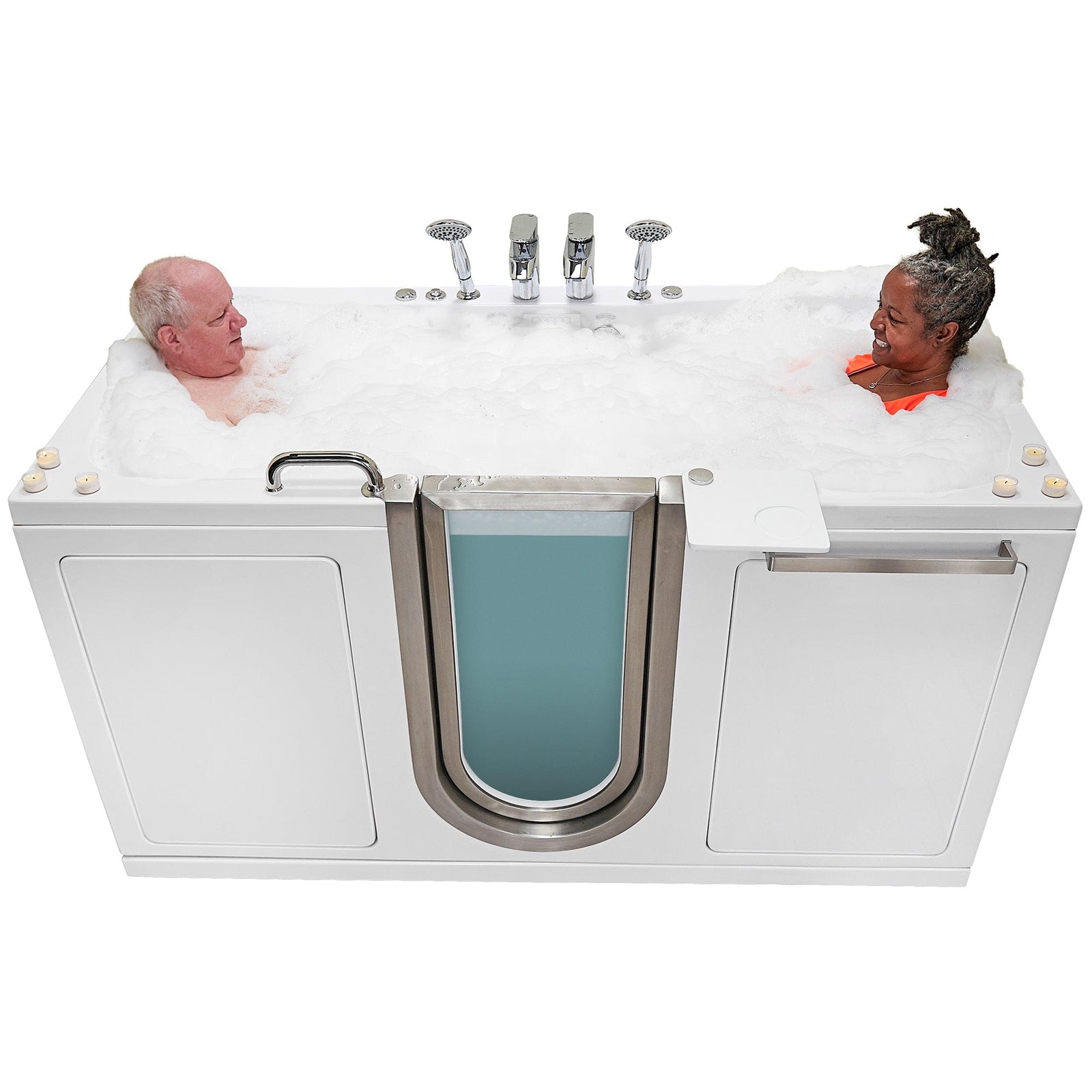 ELLA'S BUBBLES Two Seater Tubs L Ella Escape 36x72 Two Seat Walk in Bathtub