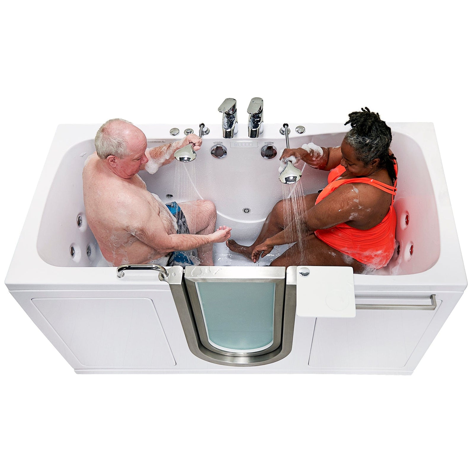 ELLA'S BUBBLES Two Seater Tubs L Ella Escape 36x72 Two Seat Walk in Bathtub