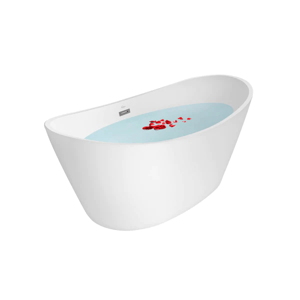 EMPAVA Freestanding Bathtub Empava 59 in. Freestanding Soaking Bathtub with LED - EMPV-59FT1518LED