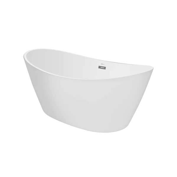 EMPAVA Freestanding Bathtub Empava 59 in. Freestanding Soaking Bathtub with LED - EMPV-59FT1518LED