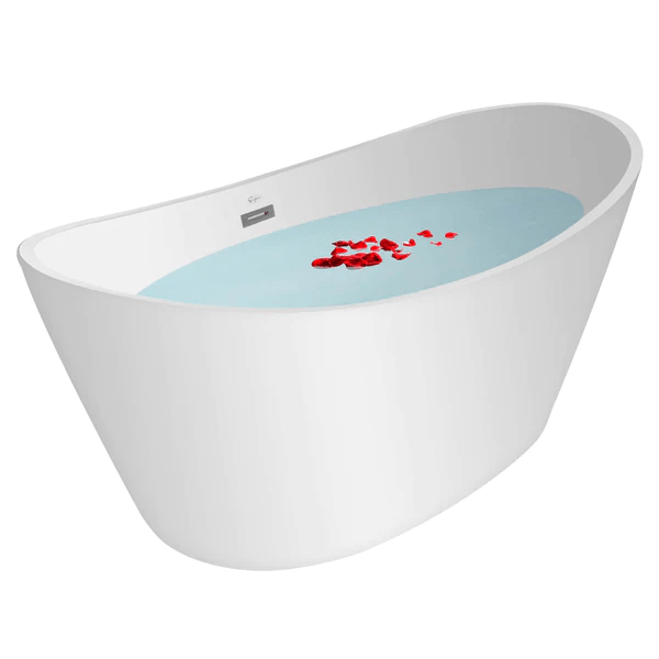 EMPAVA Freestanding Bathtub Empava 67 in. Freestanding Soaking Bathtub with LED - EMPV-67FT1518LED