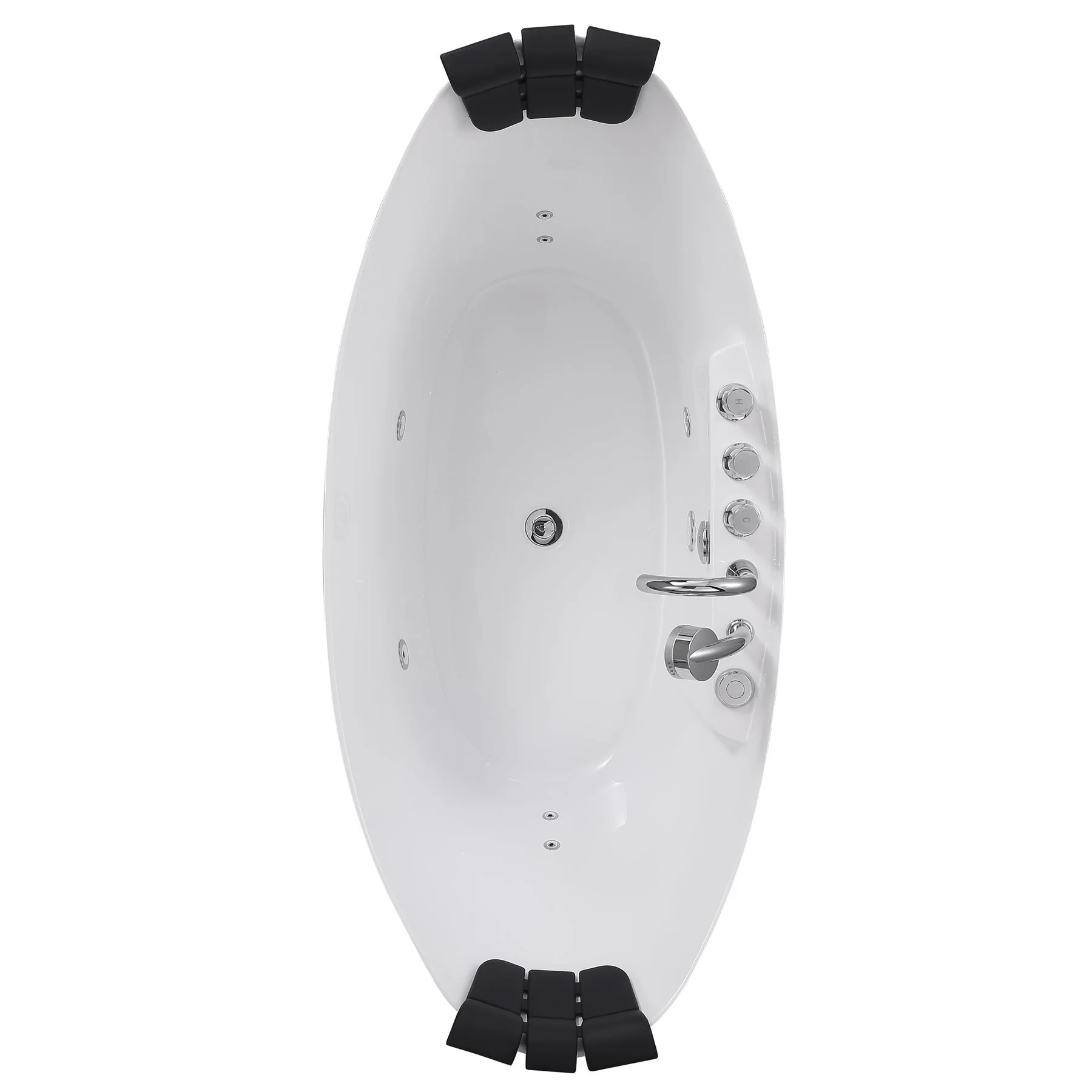 EMPAVA Freestanding Massage Bathtub Empava 59 in. Whirlpool Freestanding Acrylic Bathtub - EMPV-59AIS11