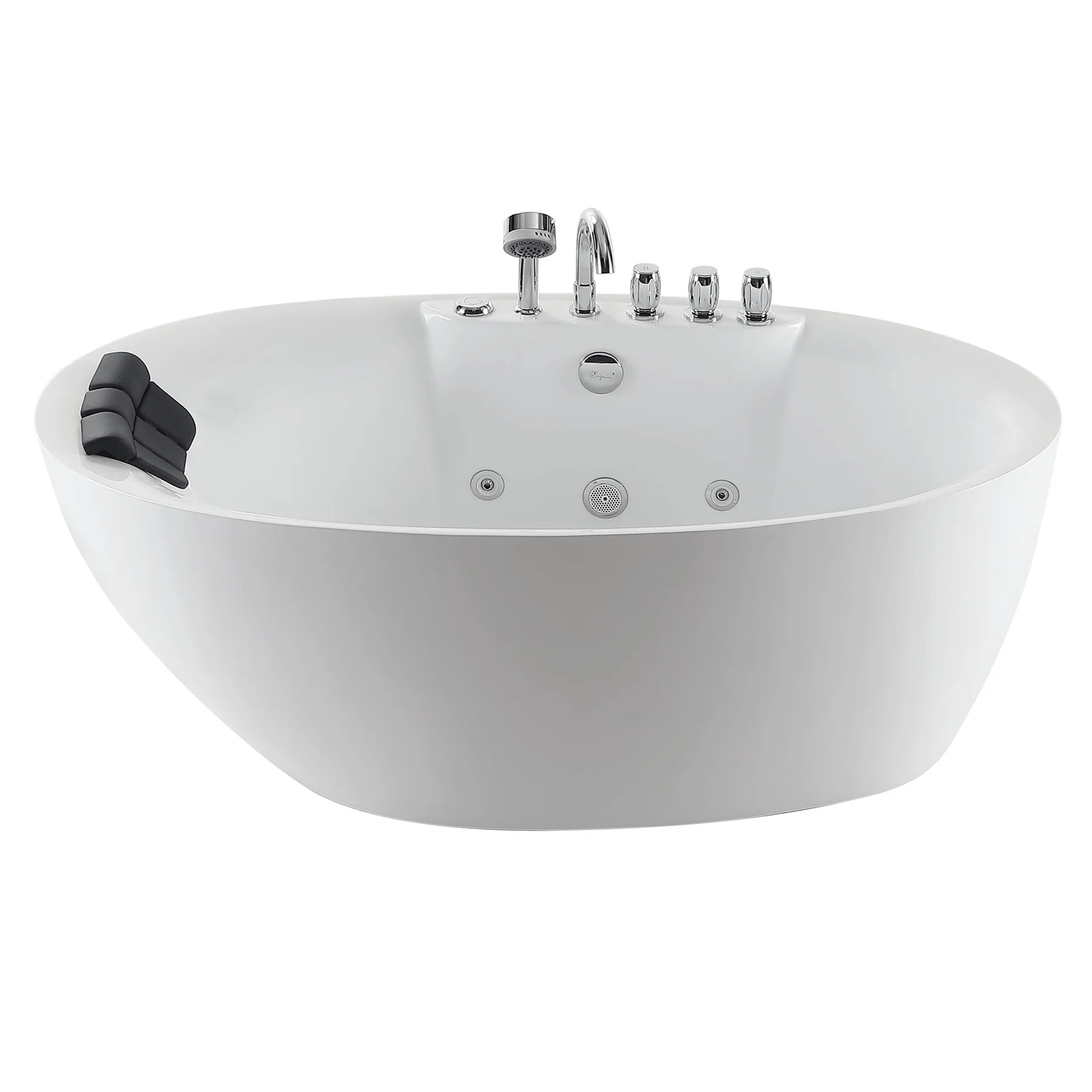 EMPAVA Freestanding Massage Bathtub Empava 59 in. Whirlpool Freestanding Acrylic Bathtub - EMPV-59AIS12