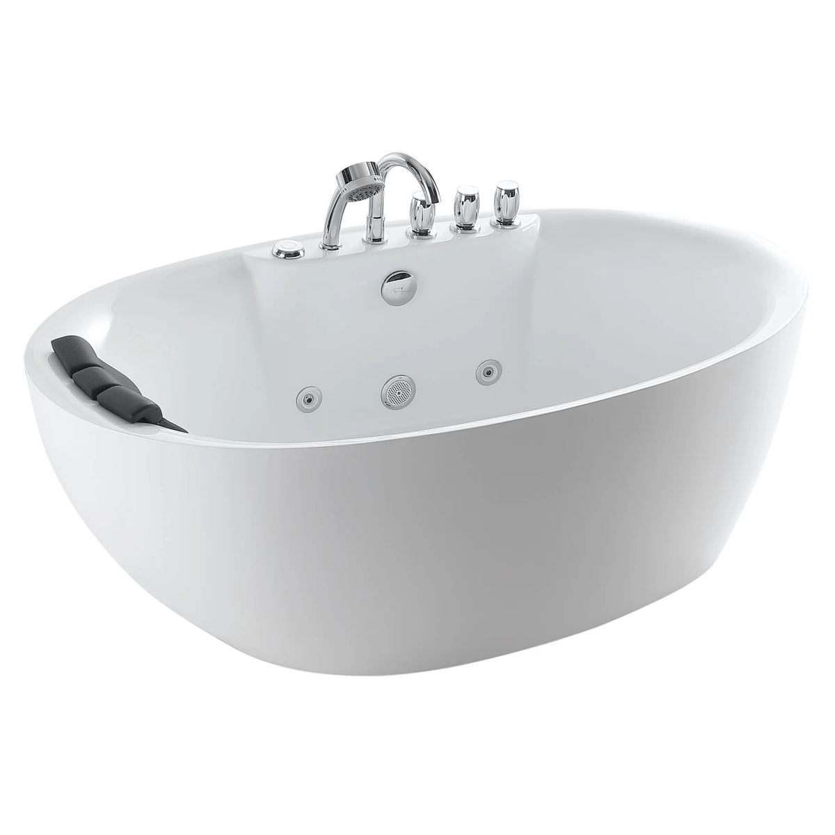 EMPAVA Freestanding Massage Bathtub Empava 59 in. Whirlpool Freestanding Acrylic Bathtub - EMPV-59AIS12