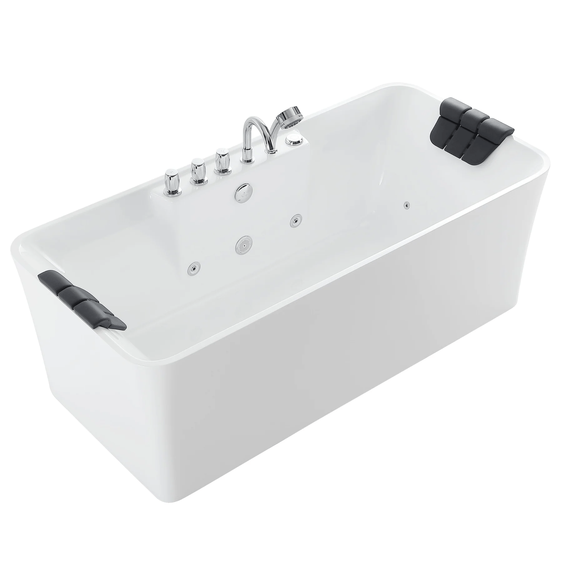 EMPAVA Freestanding Massage Bathtub Empava 59 in. Whirlpool Freestanding Acrylic Bathtub - EMPV-59AIS15