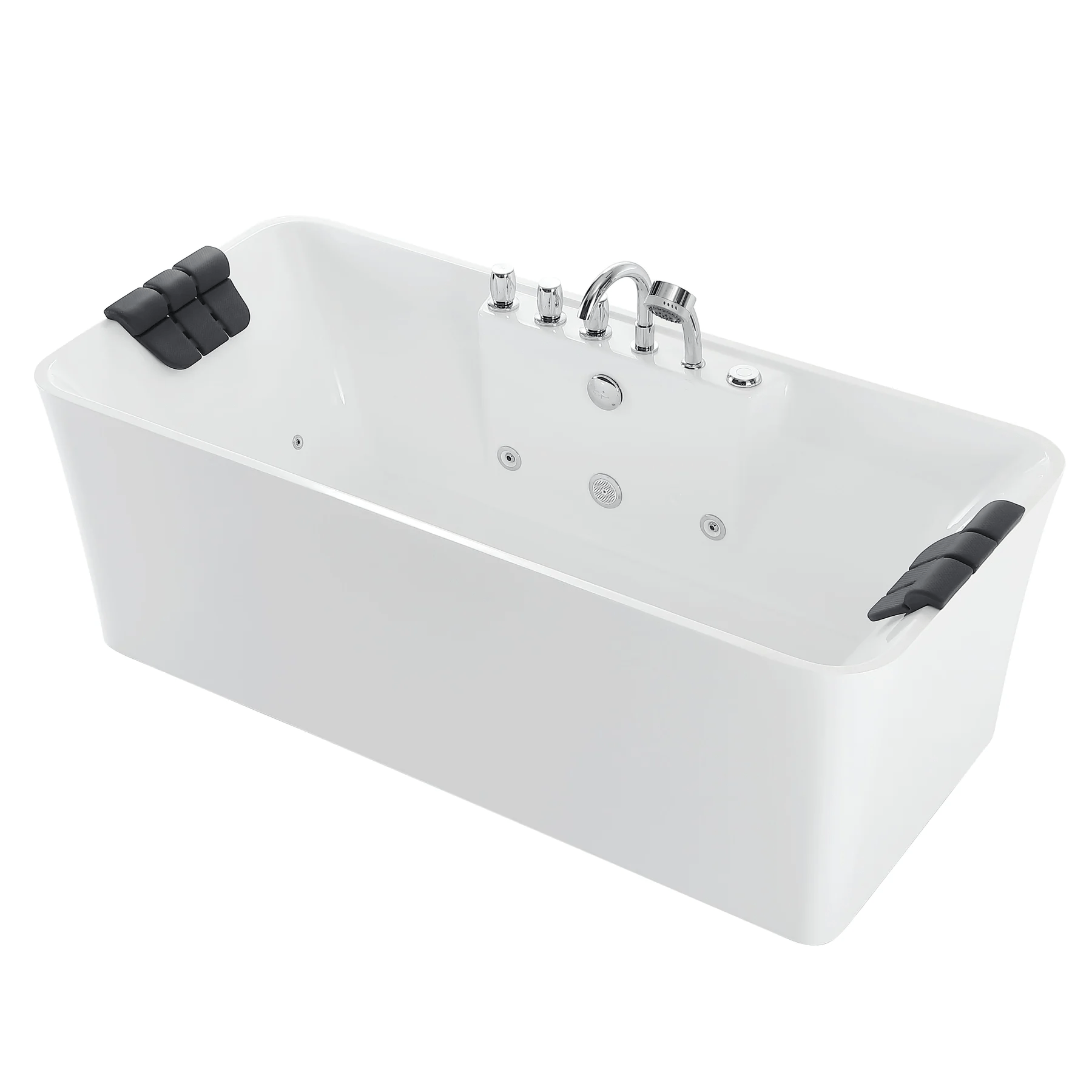 EMPAVA Freestanding Massage Bathtub Empava 59 in. Whirlpool Freestanding Acrylic Bathtub - EMPV-59AIS15