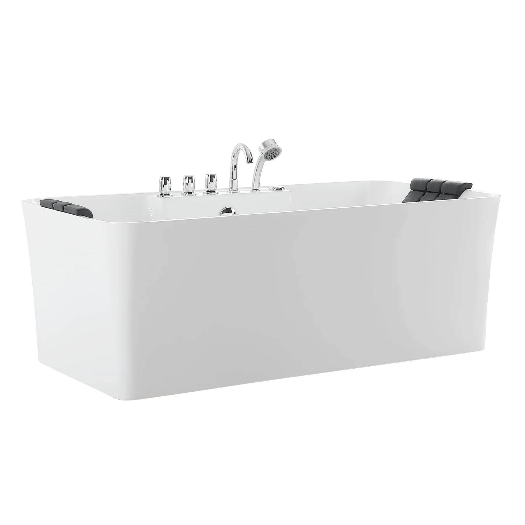 EMPAVA Freestanding Massage Bathtub Empava 59 in. Whirlpool Freestanding Acrylic Bathtub - EMPV-59AIS15