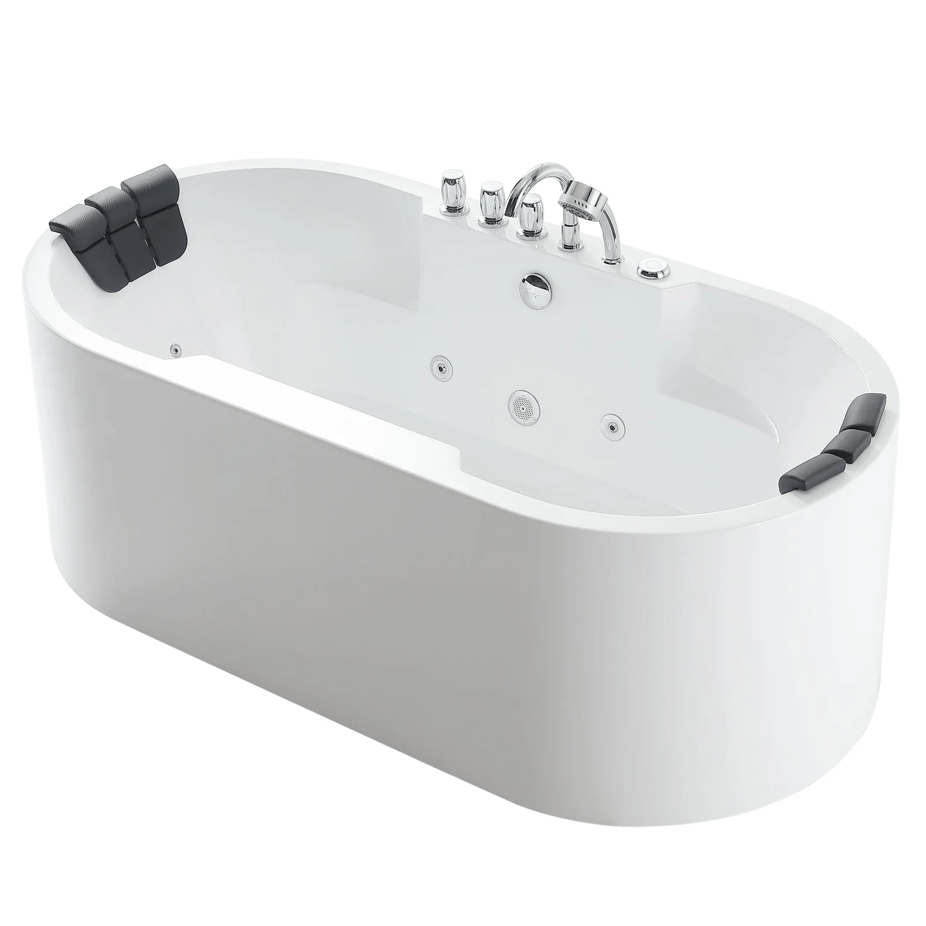 EMPAVA Freestanding Massage Bathtub Empava 67 in. Whirlpool Acrylic Freestanding Bathtub - EMPV-67AIS17