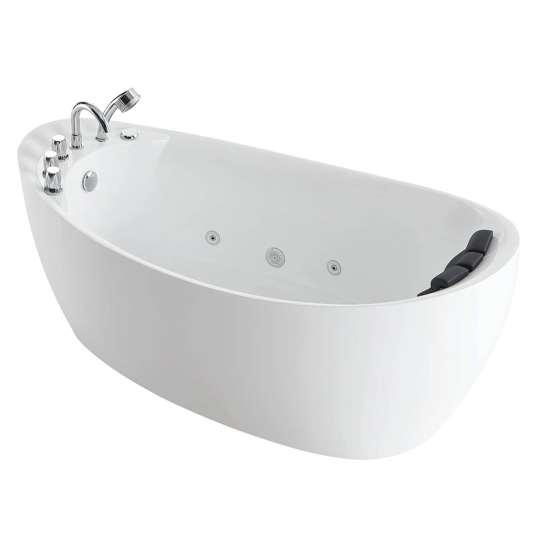 EMPAVA Freestanding Massage Bathtub Empava 67 in. Whirlpool Freestanding Acrylic Bathtub - EMPV-67AIS02