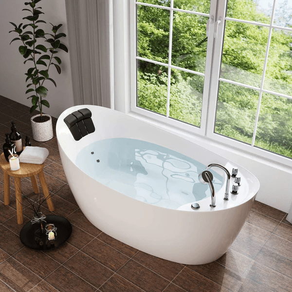 EMPAVA Freestanding Massage Bathtub Empava 67 in. Whirlpool Freestanding Acrylic Bathtub - EMPV-67AIS02