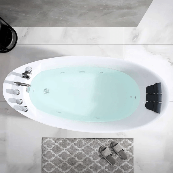 EMPAVA Freestanding Massage Bathtub Empava 67 in. Whirlpool Freestanding Acrylic Bathtub - EMPV-67AIS02