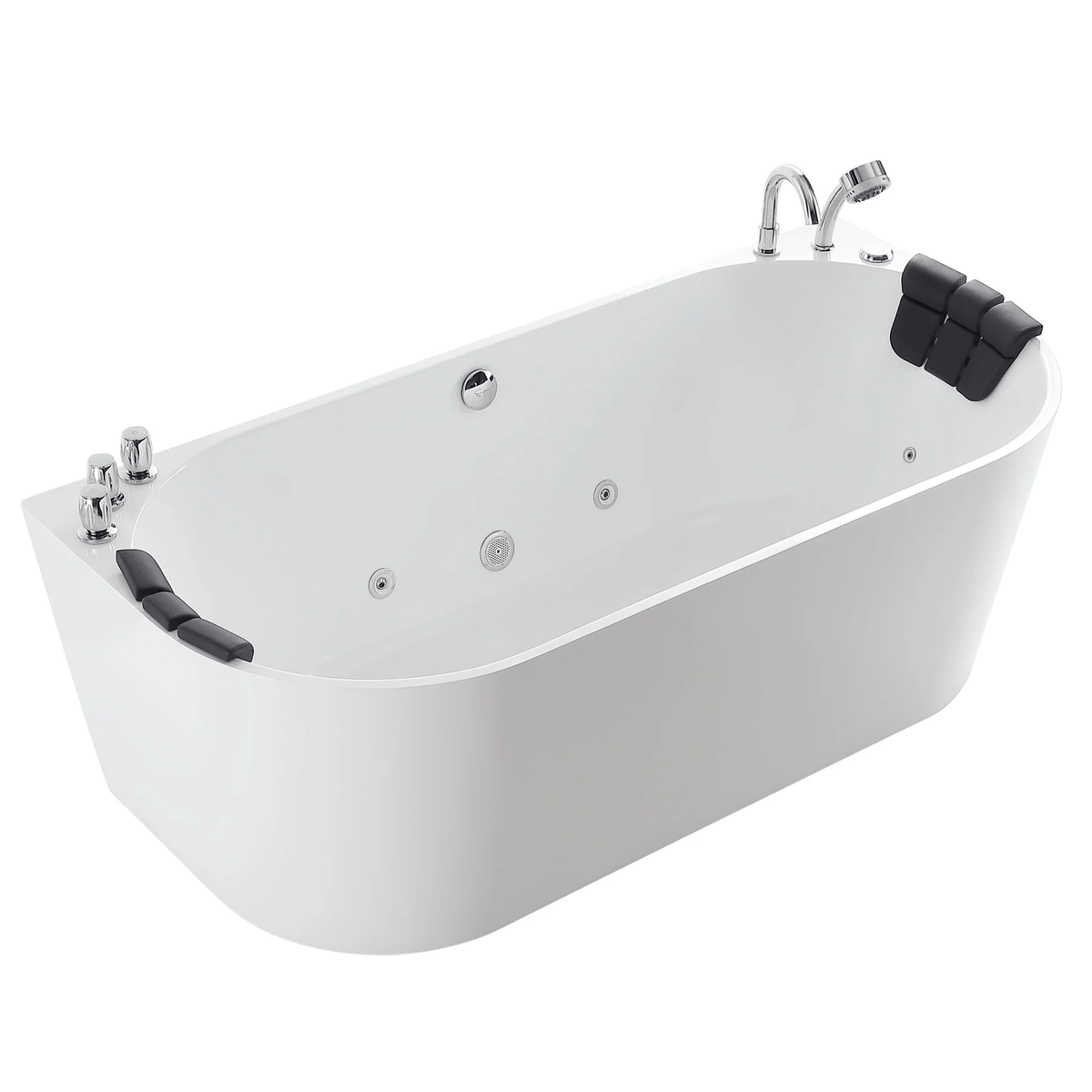 EMPAVA Freestanding Massage Bathtub Empava 67 in. Whirlpool Freestanding Acrylic Bathtub - EMPV-67AIS07