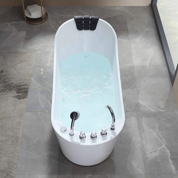 EMPAVA Freestanding Massage Bathtub Empava 67 in. Whirlpool Freestanding Acrylic Bathtub - EMPV-67AIS09