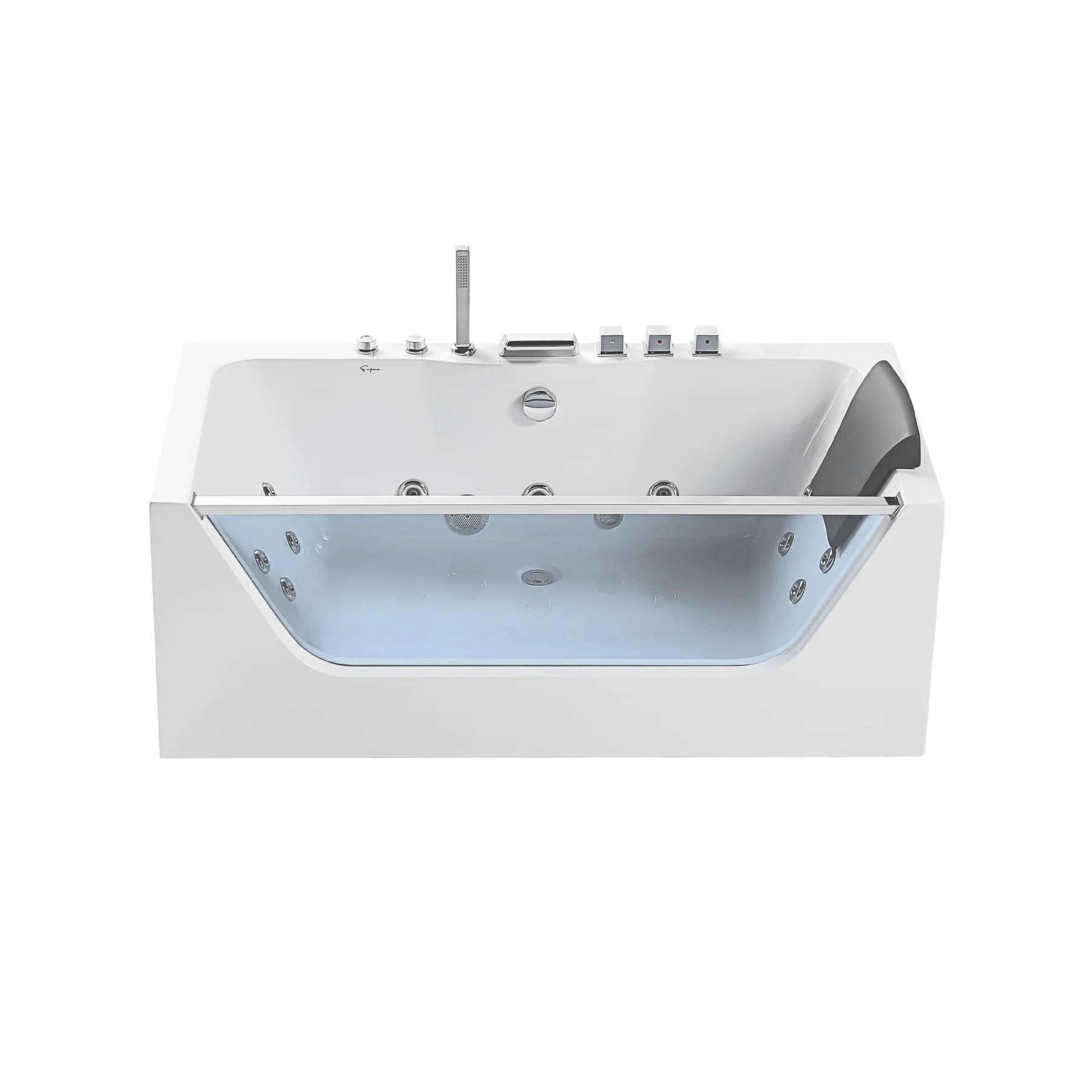 EMPAVA Massage Bathtub Empava 59 in. Whirlpool Rectangular Bathtub - EMPV-59JT408LED