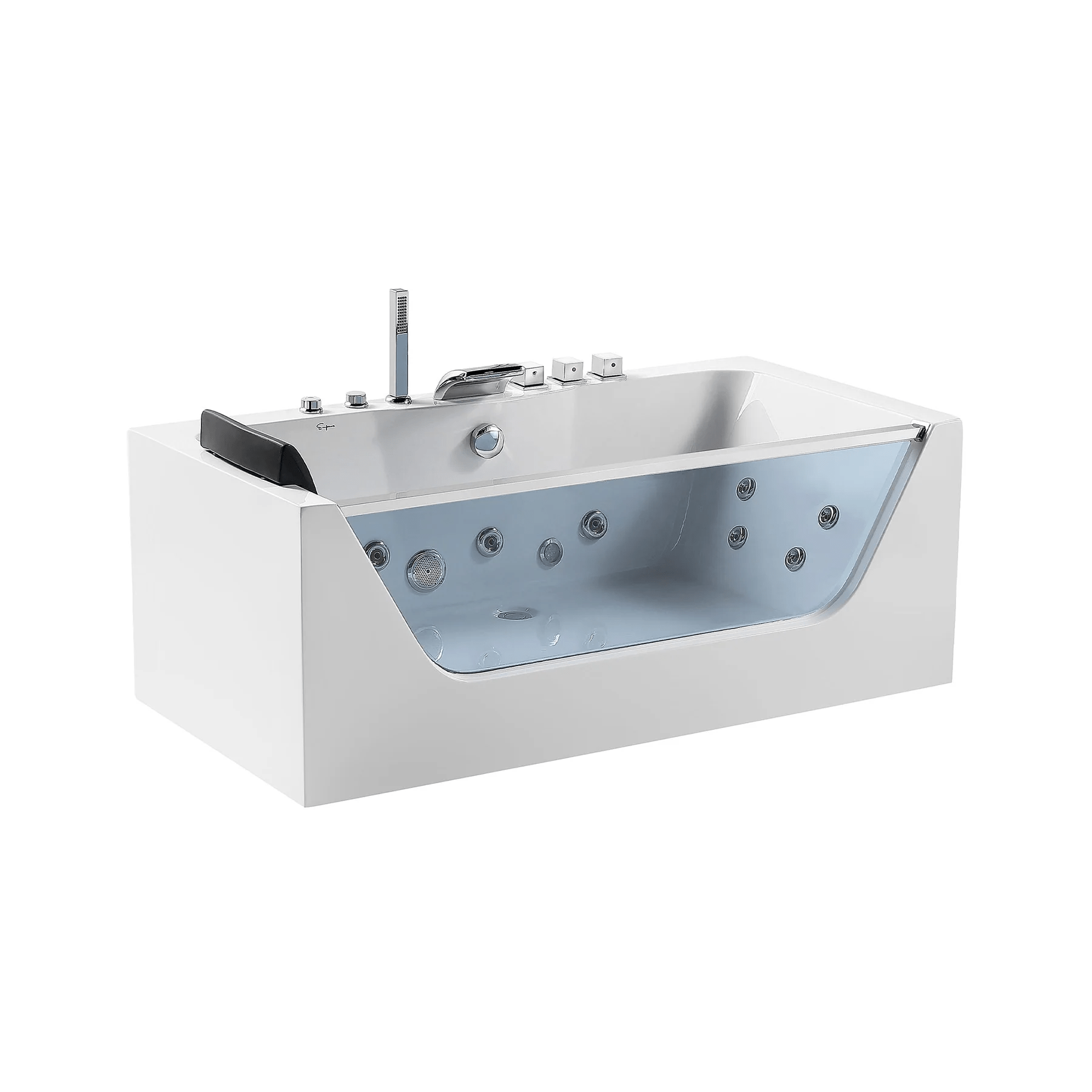 EMPAVA Massage Bathtub Empava 59 in. Whirlpool Rectangular Bathtub - EMPV-59JT408LED