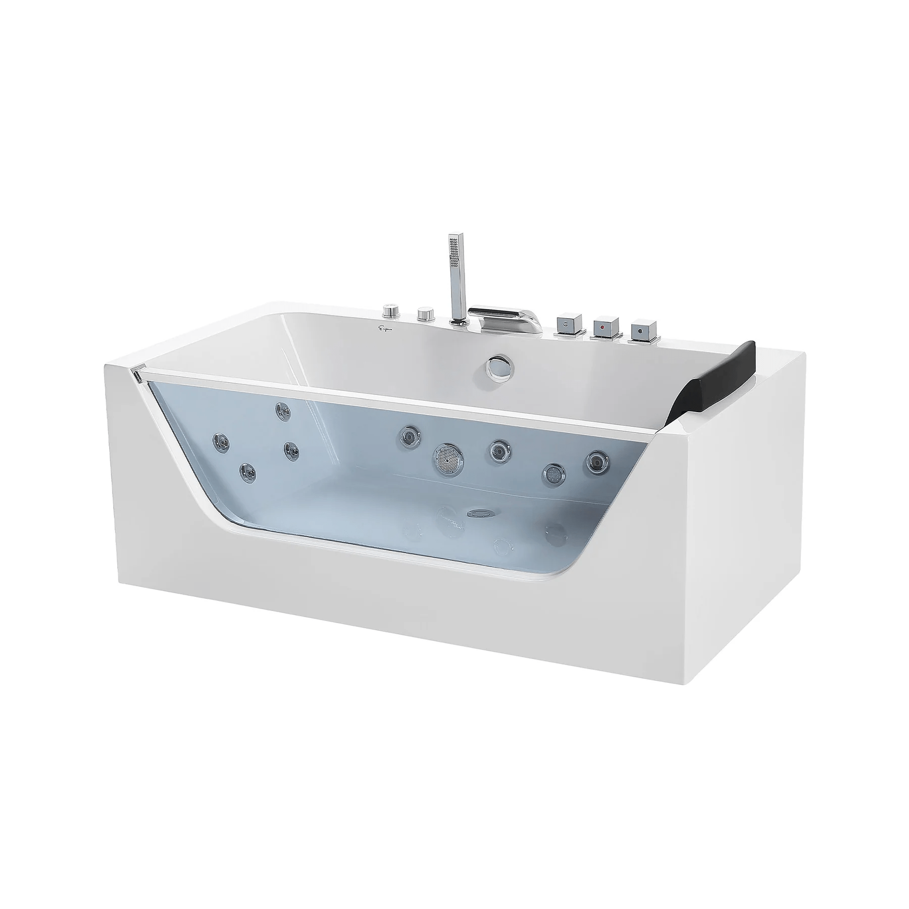 EMPAVA Massage Bathtub Empava 59 in. Whirlpool Rectangular Bathtub - EMPV-59JT408LED