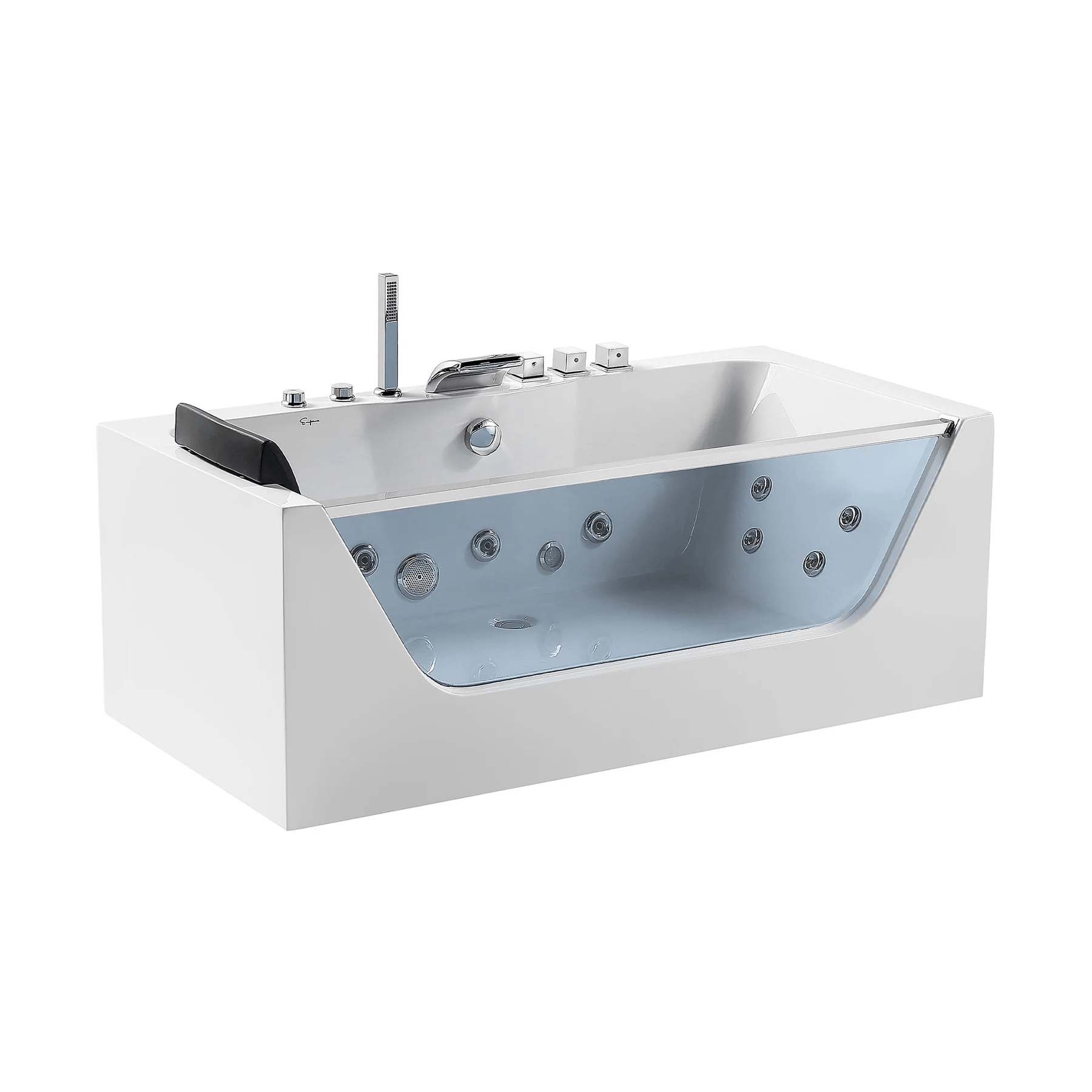 EMPAVA Massage Bathtub Empava 67 in. Whirlpool Rectangular Bathtub - EMPV-67JT408LED