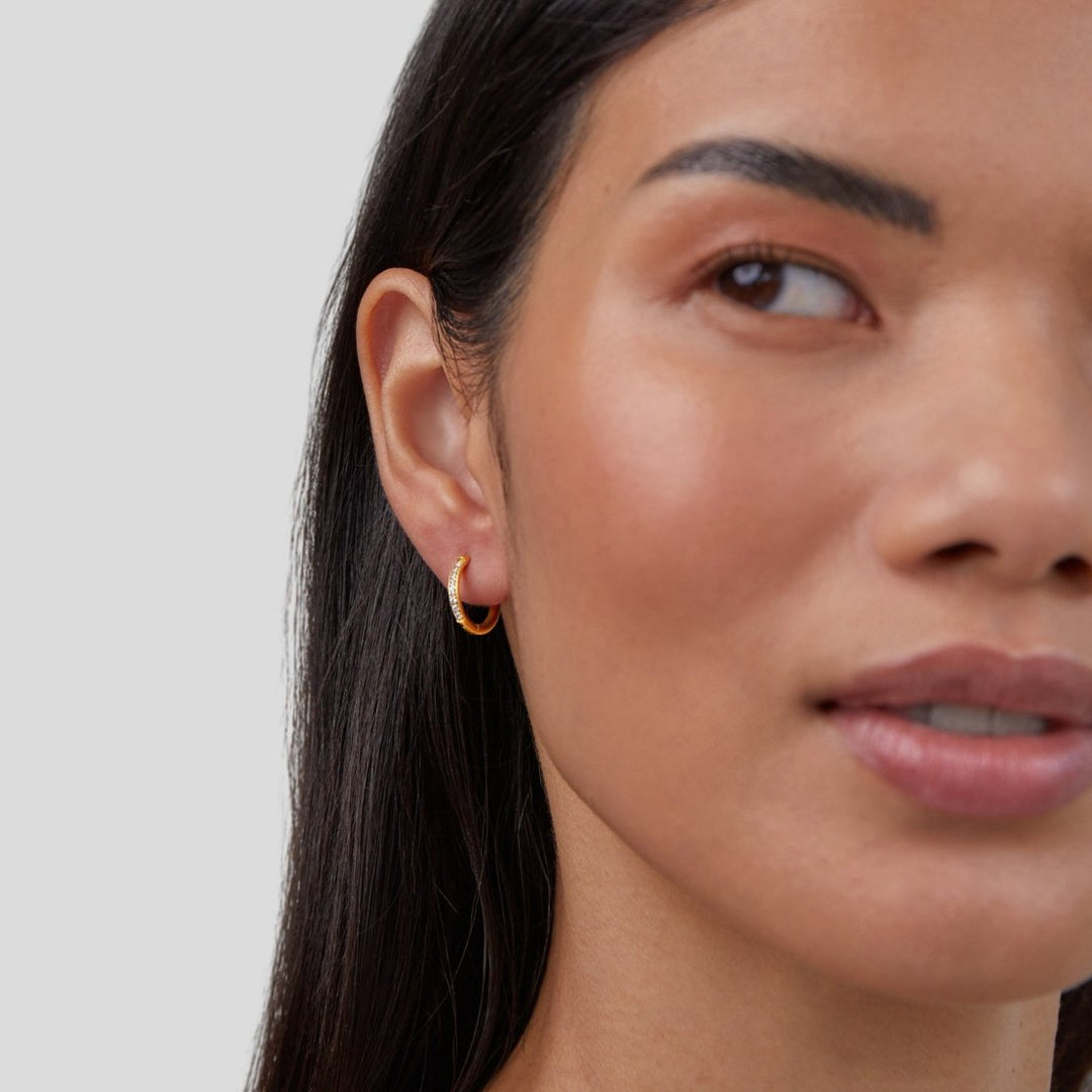 Ianthe CZ Pavé Hoop Earrings