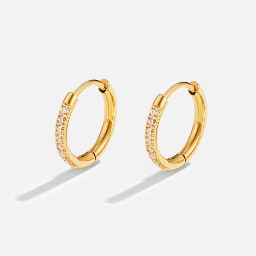 Ianthe CZ Pavé Hoop Earrings