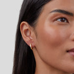Load image into Gallery viewer, Ianthe CZ Pavé Hoop Earrings
