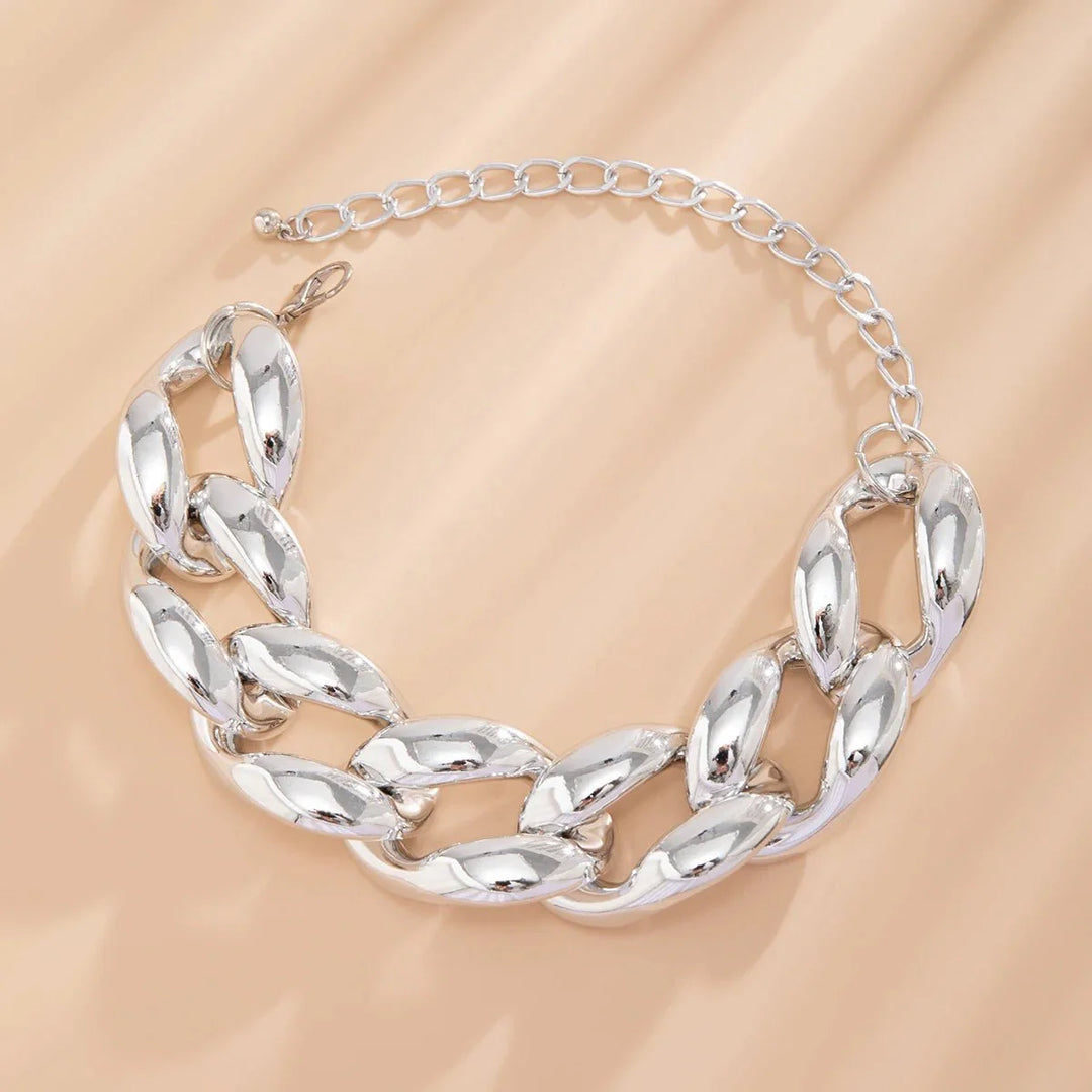 Exaggerated Chunky Cuban Link Choker Necklace
