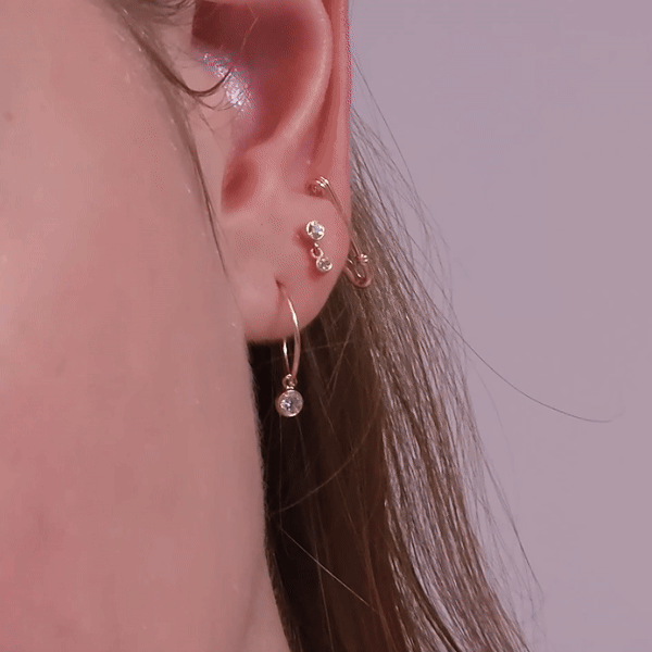 Eden Small Safety Pin Earrings