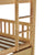 Full Over Full Twin Size Triple Bunk Bed with Ladders and Guardrails in White