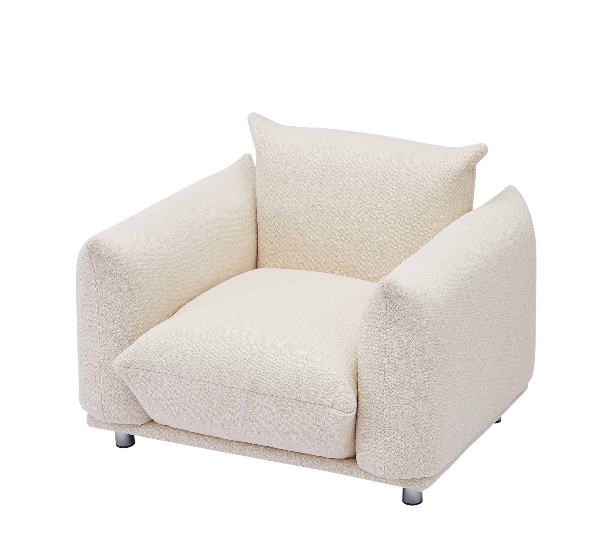 Sherpa Beige Accent Chair For Stylish Living Spaces