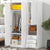 2-Doors Wooden Wardrobe Storage for Bedroom with Shelves and 3 Drawers In White