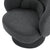 360 Degree Swivel Sherpa Accent Chair, Modern Barrel Chair with Toss Pillows, Dark Grey, Ideal for Home Office, Living Room, Bedroom