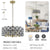 Aestin's 4 Shard Pattern Modern Round Crystal Chandelier