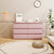 Pink Large 6 Drawers Chest Of Drawers Dressers Table In Pink