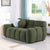 Olive Green Boucle Marshmallow Loveseat Sofa