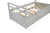 Gray Twin Size Bed with Headboard, Footboard, Trundle, and Three Storage Drawers