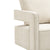 Open Back Beige Chenille Swivel Accent Chair With Gold Stainless Steel Base