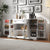 Modern Wood Buffet Cabinet with Storage and Adjustable Shelf In White